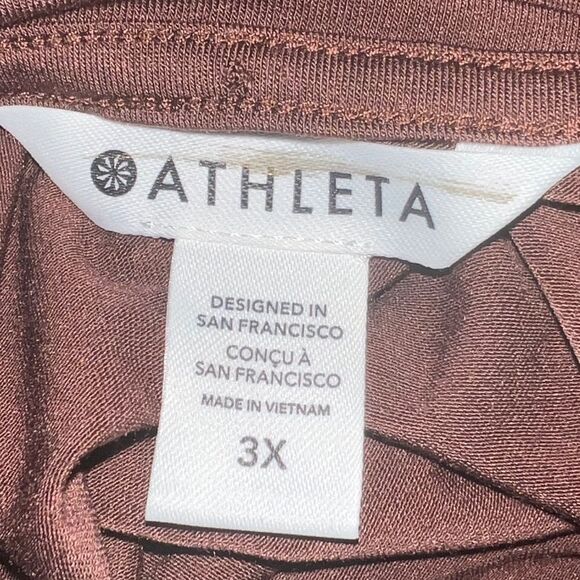 Athleta Plus Size All Around Ruched Top Long Sleeve Mahogany Brown 3X NWOT - Picture 7 of 9